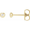 1.5 mm .03 CTW Diamond Domed Bezel-Set Earrings-Siddiqui Jewelers