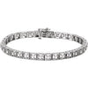 14K White 1/2 CTW Diamond Fashion Tennis 7" Bracelet - Siddiqui Jewelers
