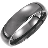 Tungsten with Black PVD 6 mm Half Round Band Size 7 - Siddiqui Jewelers