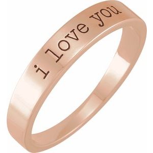 14K Rose I Love You Stackable Ring Siddiqui Jewelers
