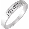 Sterling Silver "Forever" Stackable Ring Size 7-Siddiqui Jewelers