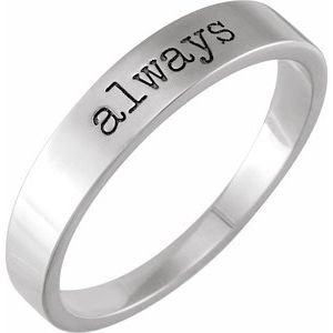 Platinum Always Stackable Ring Siddiqui Jewelers