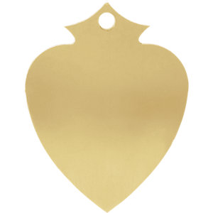 14K Yellow 21.5x16.55 mm Shield Pendant - Siddiqui Jewelers