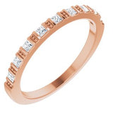 14K Rose 1/5 CTW Natural Diamond Anniversary Band Siddiqui Jewelers