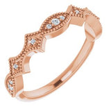 14K Rose .08 CTW Natural Diamond Anniversary Band Siddiqui Jewelers