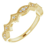 14K Yellow .08 CTW Natural Diamond Anniversary Band Siddiqui Jewelers