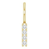 14K Yellow .07 CTW Natural Diamond Vertical Bar Charm/Pendant Siddiqui Jewelers