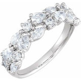 14K White 1 3/8 CTW Natural Diamond Anniversary Band Siddiqui Jewelers