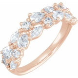 14K Rose 1 3/8 CTW Natural Diamond Anniversary Band Siddiqui Jewelers