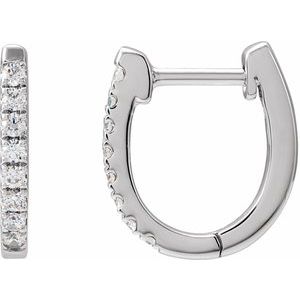 Sterling Silver 1/6 CTW Natural Diamond Hoop Earrings Siddiqui Jewelers