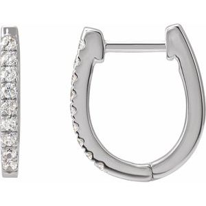 Sterling Silver 1/5 CTW Natural Diamond Hoop Earrings Siddiqui Jewelers