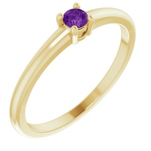 14K Yellow Natural Natural Amethyst Ring Siddiqui Jewelers