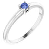 14K White Natural Tanzanite Ring Siddiqui Jewelers