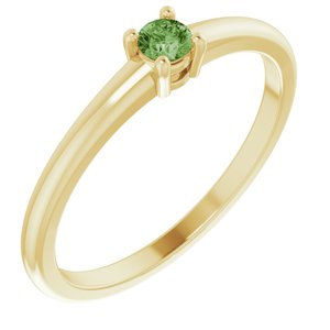 14K Yellow Natural Green Sapphire Ring Siddiqui Jewelers