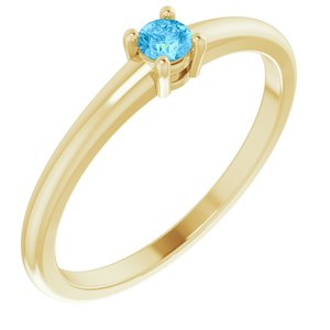 14K Yellow Natural Swiss Blue Topaz Ring Siddiqui Jewelers