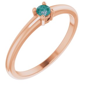 14K Rose Lab-Grown Alexandrite Ring Siddiqui Jewelers