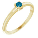 14K Yellow Natural London Blue Topaz Ring Siddiqui Jewelers