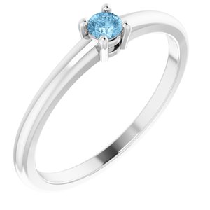 Sterling Silver Natural Sky Blue Topaz Ring Siddiqui Jewelers