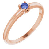 14K Rose Natural Tanzanite Ring Siddiqui Jewelers