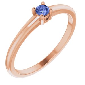 14K Rose Natural Tanzanite Ring Siddiqui Jewelers