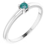 14K White Lab-Grown Alexandrite Ring Siddiqui Jewelers