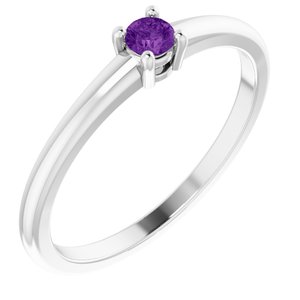 Platinum Natural Amethyst Ring Siddiqui Jewelers