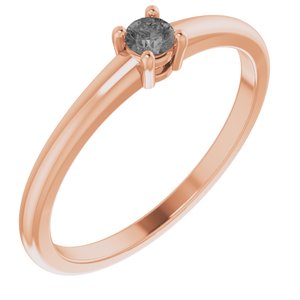 14K Rose Natural Gray Spinel Ring Siddiqui Jewelers