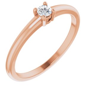 14K Rose Natural White Sapphire Ring Siddiqui Jewelers