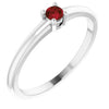 14K White Natural Garnet Mozambique Ring Siddiqui Jewelers