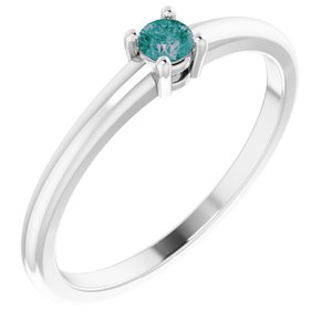 Sterling Silver Lab-Grown Alexandrite Ring Siddiqui Jewelers
