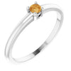 14K White Natural Citrine Ring Siddiqui Jewelers