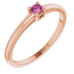 14K Rose Natural Pink Tourmaline Ring Siddiqui Jewelers