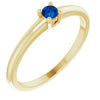 14K Yellow Natural Blue Sapphire Ring Siddiqui Jewelers