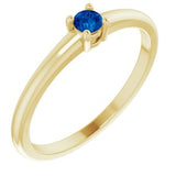 14K Yellow Natural Blue Sapphire Ring Siddiqui Jewelers