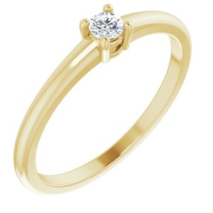14K Yellow Natural White Sapphire Ring Siddiqui Jewelers