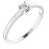 14K White Natural White Sapphire Ring Siddiqui Jewelers