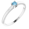 14K White Natural Sky Blue Topaz Ring Siddiqui Jewelers