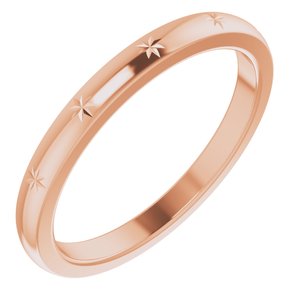 14K Rose Stackable Starburst Ring Size 13.5 Siddiqui Jewelers