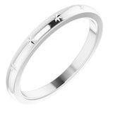18K White Stackable Starburst Ring Size 18.5 Siddiqui Jewelers