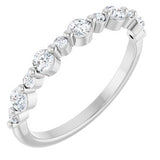 14K White 3/8 CTW Natural Diamond Anniversary Band Siddiqui Jewelers