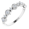 14K White 1/3 CTW Natural Diamond Beaded Halo Anniversary Band Siddiqui Jewelers