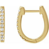 14K Yellow 1/5 CTW Natural Diamond Hoop Earrings Siddiqui Jewelers