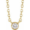 14K Yellow 1/10 CT Natural Diamond 16-18" Necklace Siddiqui Jewelers