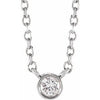 Sterling Silver 1/10 CT Natural Diamond 16-18" Necklace Siddiqui Jewelers