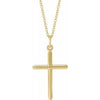 14K Yellow 22.9x12.5 mm Cross 18" Necklace-Siddiqui Jewelers