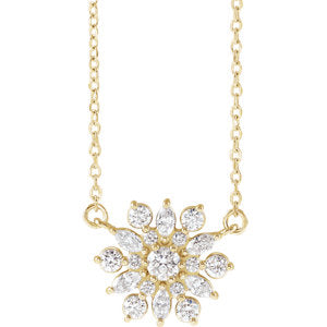 14K Yellow 1/2 CTW Diamond Vintage-Inspired 18" Necklace - Siddiqui Jewelers
