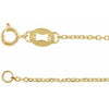 18K Yellow 1 mm Diamond-Cut Cable 18" Chain -Siddiqui Jewelers