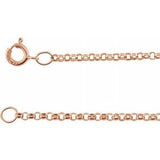 14K Rose 1.5 mm Solid Rolo 20" Chain-Siddiqui Jewelers