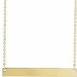 14K Yellow 34x4 mm Bar 16" Necklace-Siddiqui Jewelers