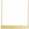 14K Yellow 34x4 mm Bar 18" Necklace-Siddiqui Jewelers